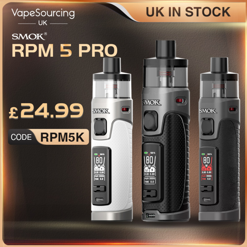 Discount code for UK LIVERY 35% discount for SMOK RPM 5 RPM 5 Pro Pod Mod Kit 80W at VapeSourcing uk