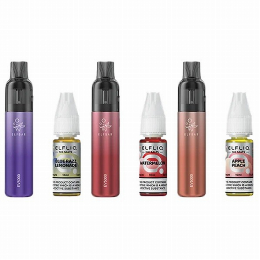 Discount code for LIVERY Elf Bar EV5000 Refillable Disposable Elfliq Nic Salt 10ml at VapeSourcing uk