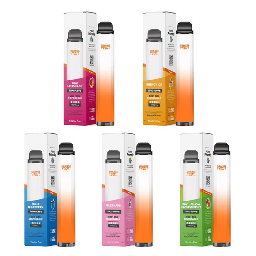 Discount code for Warehouse 36 86% discount for Orange County CBD Disposable Vape Kit 1000mg at VapeSourcing uk