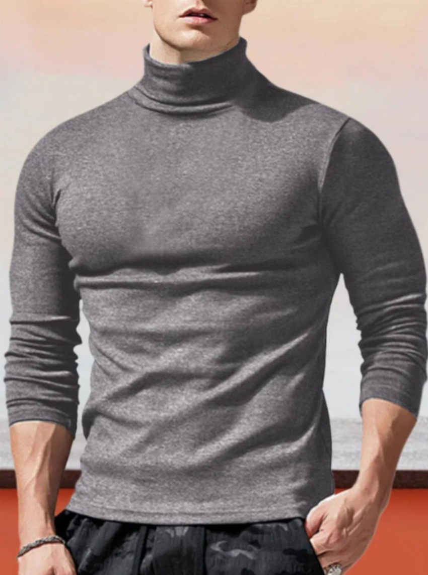 Discount code for 30%Classic Slim Fit Turtleneck Basic Top at www coofandy