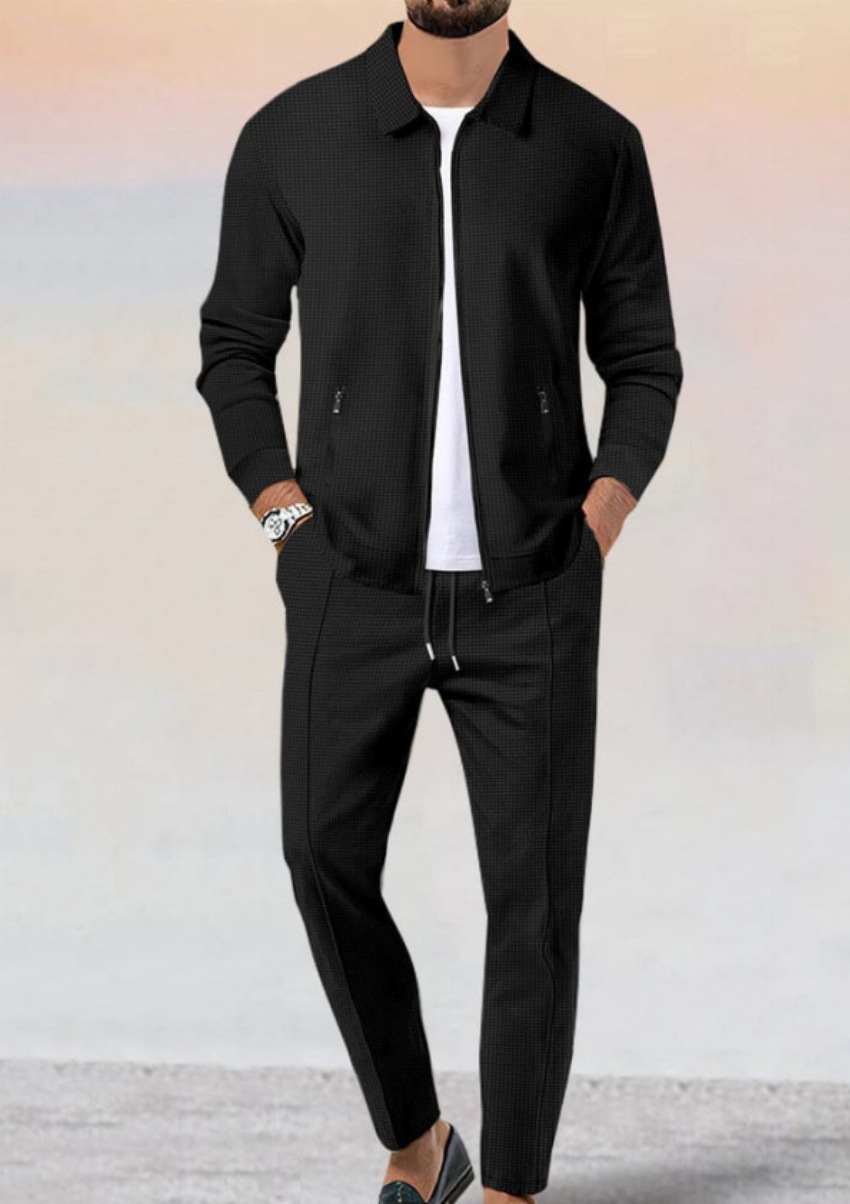 Discount code for 30%off Casual Soft Waffle Jacket Set at www coofandy