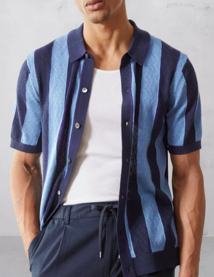 Discount code for 30%off Coastal Vintage Striped Knit Shirt at www coofandy