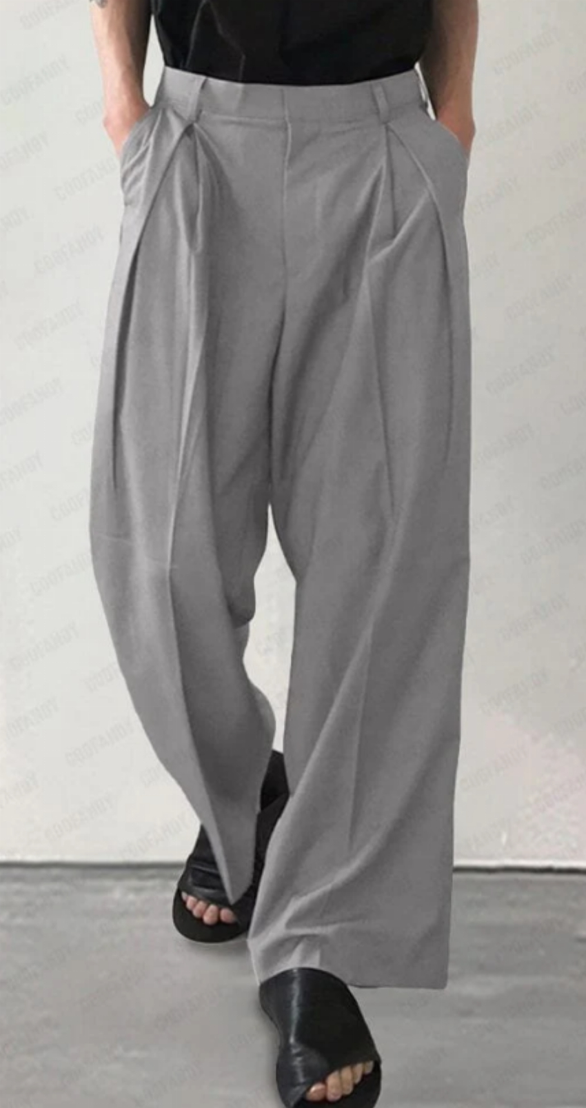 Discount code for 30%off Comfy Pleated Wide Leg Slack Pants at www coofandy
