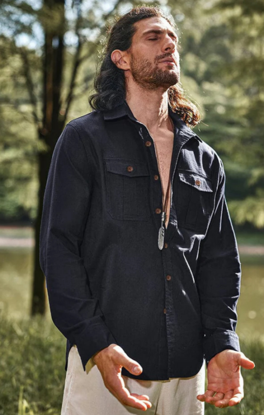 Discount code for 30%off Eco-friendly Cozy Linen Blend Shirt at www coofandy