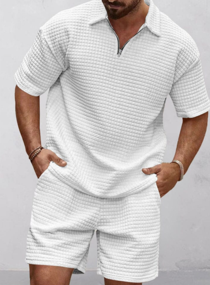 Discount code for 30%off Effortless Waffle Casual Set at www coofandy