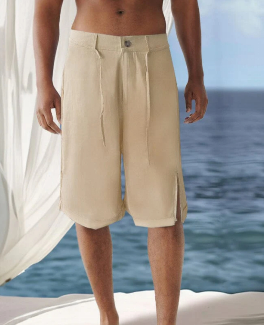 Discount code for 30%off Leisure Serene Cotton Linen Shorts at www coofandy