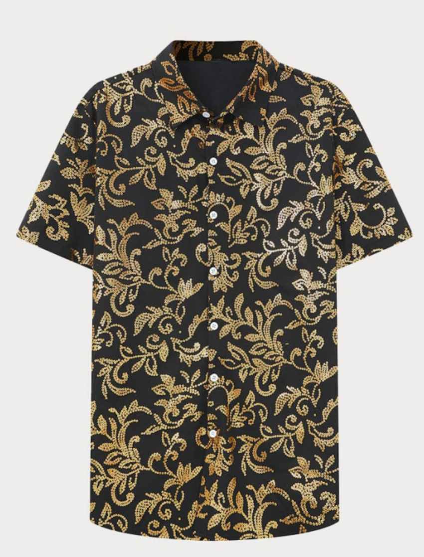 Discount code for 30%off Stylish Casual Gold Stamp Shirt at www coofandy