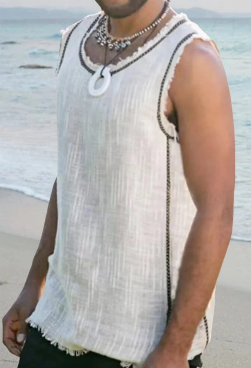 Discount code for 30%off Vintage 100% Cotton Frayed Tank Top at www coofandy