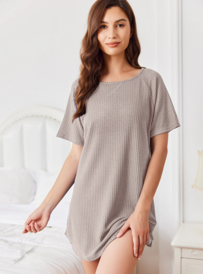 Discount code for 30%off COZY WAFFLE KNIT COVER UPS SLEEPSHIRTS at www ekouaer