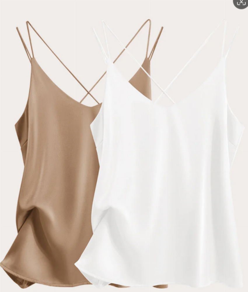 Discount code for 30%off EKOUAER 2-PACK SILK SATIN MISOLE TANK TOP at www ekouaer
