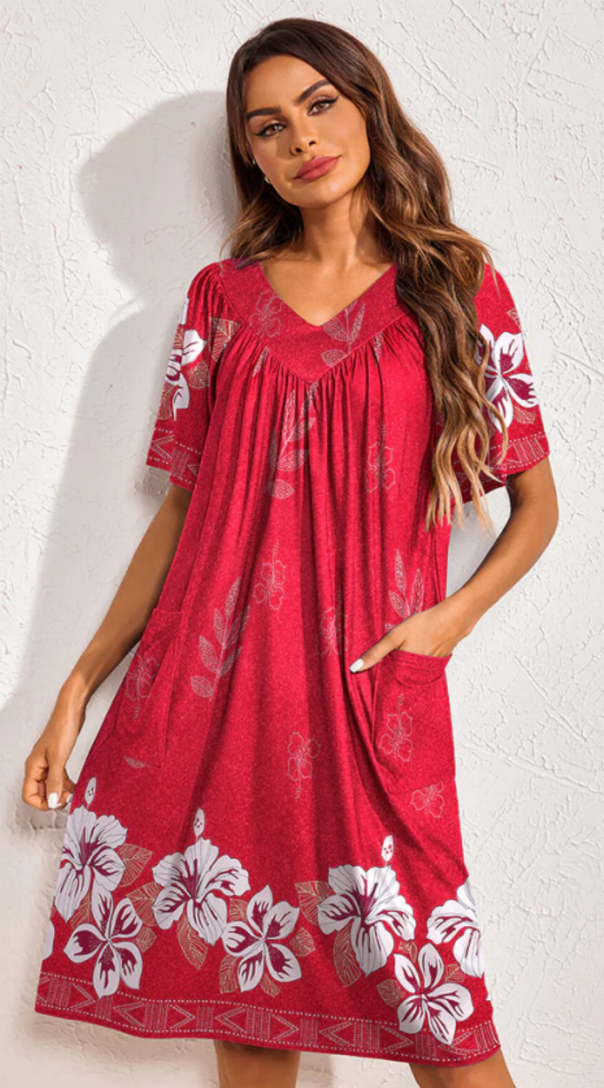 Discount code for 30%off FLORAL PRINT NIGHTDRESS WITH POCKETS at www ekouaer