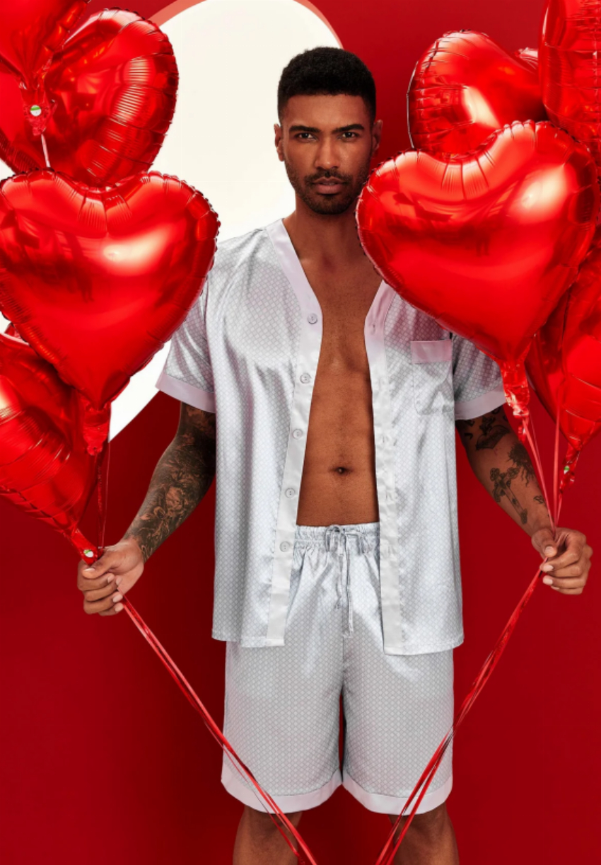 Discount code for 30%off MEN SATIN BUTTON DOWN PAJAMA T at www ekouaer