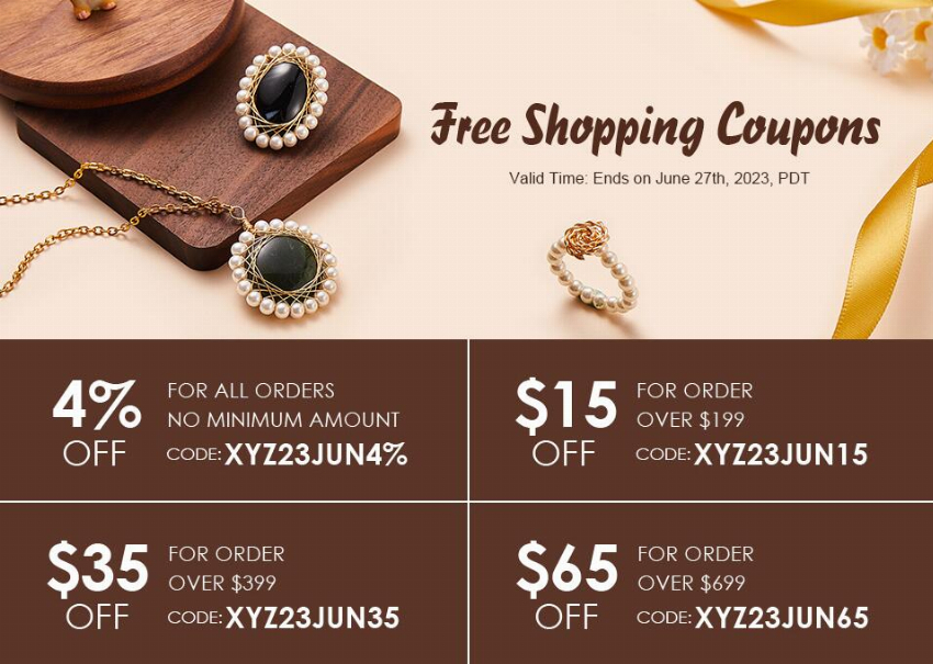 Discount code for 4% discount for All Orders at Xyzbeads at Xyzbeads