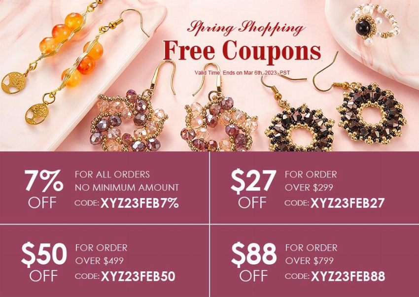 Discount code for 27 OFF for Order Over 299 at Xyzbeads at Xyzbeads