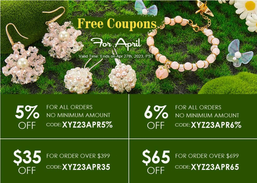 Discount code for 35 OFF for Order Over 399 at Xyzbeads at Xyzbeads