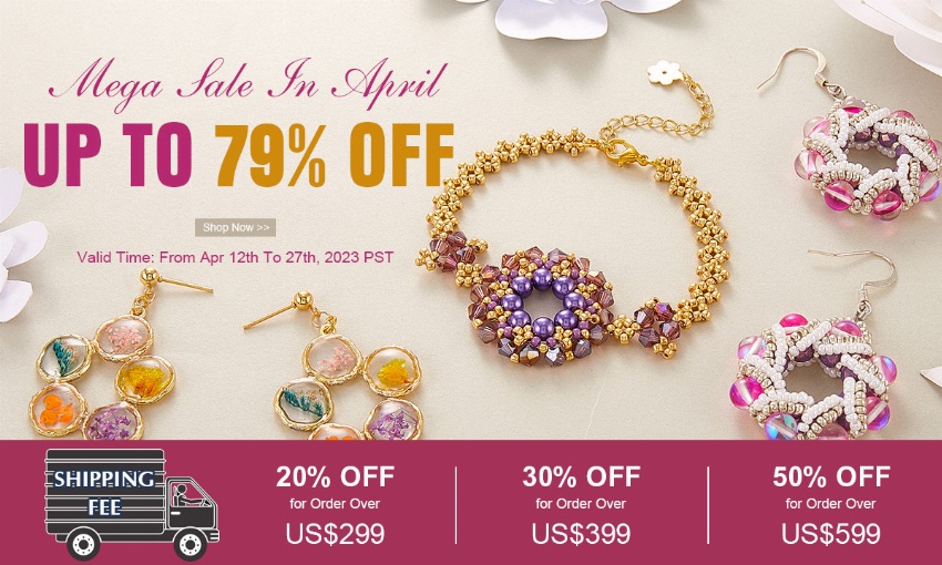 Discount code for Jewelry Making Supplies Up To 79% discount Shipping Fee Up To 50% discount at Xyzbeads